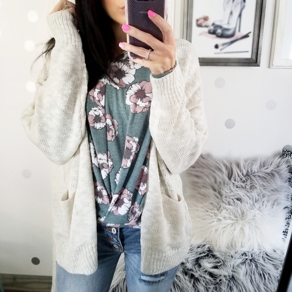 Last1️⃣Spring Floral Top Boho French Terry Top - Picture 8 of 8